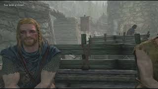 Skyrim ep1 BMGofPower the first Dragon born & town destroyed by dragon 