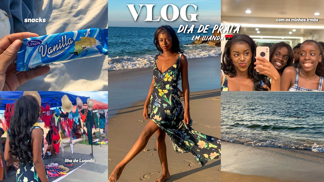 VLOG: dia de praia, com as minhas irmãs, Shopping Fortaleza, Gelado do Rabugento.. #luanda #angola
