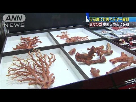 “赤サンゴ”など日本製宝石に外国人バイヤー殺到(15/01/21) - YouTube