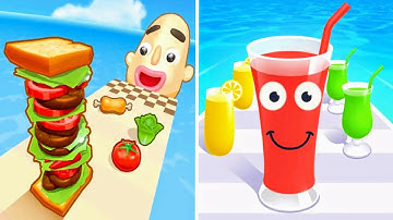 Sandwich Runner Vs Juice Run - All Level Gameplay Walkthrough (Android iOS) Ep 1