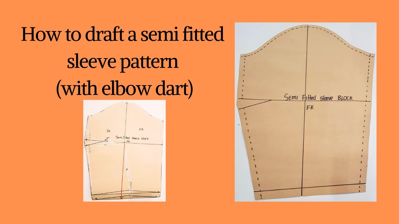 How to draft an elbow dart sleeve block pattern/pattern making/sewmate
