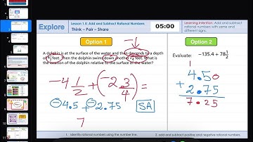 Grade 7 Lesson 1.5: Add & Subtract Rational Numbers