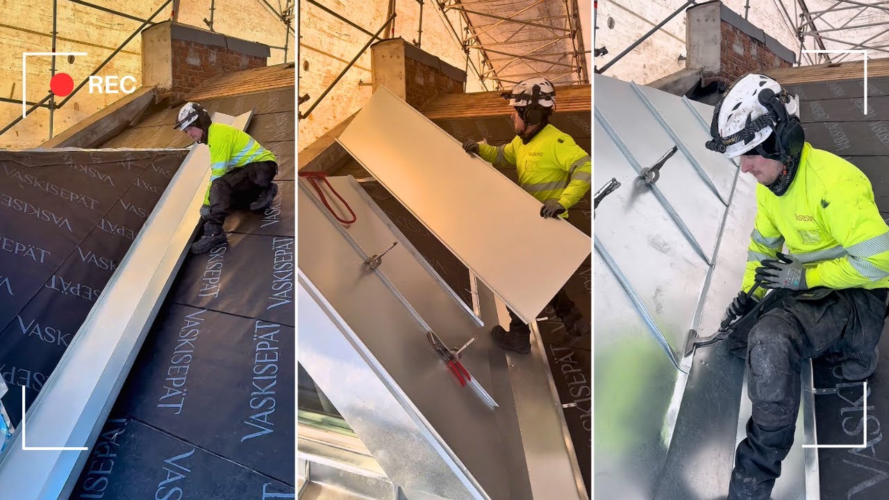 Jiiripelti konesaumakatolle - Mitre sheet metal for standing seamed roofs