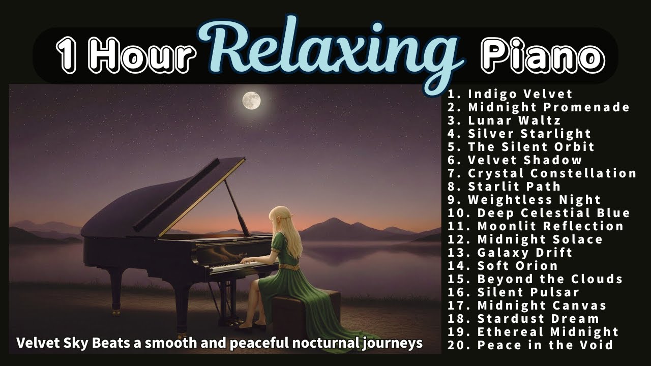 1 Hour of Relaxing Piano Music | Peaceful Nocturnal Journeys