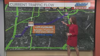 I-271 closed in both directions in Medina County after tanker truck crash