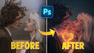 Making Fiery Love Photo Manipulation In PHOTOSHOP | #adobephotoshop #speedart