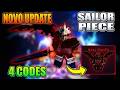 😱 4 NOVOS CÓDIGOS E NOVO UPDATE NO SAILOR PIECE CHEGANDO... NOVO OUTFIT - PEÇA DE MARINHEIRO ROBLOX