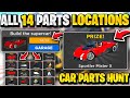 How to find all 14 car parts locations in roblox car dealership tycoon car factory event 2 update