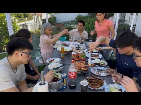 Ba Đứa  Cháu Từ Canada qua Pháp Chơi Hè / Bửa Cơm Chiều Trong Nhà Chòi