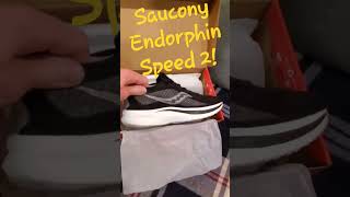 Saucony Endorphin Speed 2 unboxing! #running #unboxing #saucony #run #trending #shorts