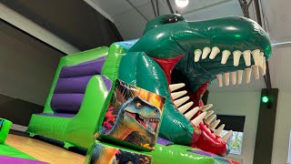 3D Dinosaur Bouncy Castle With Slide &amp; Soft Play Hire Wakefield | Cluntergate Centre Horbury WF4