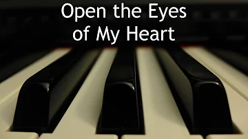 Open the Eyes of My Heart - piano instrumental cover with lyrics
