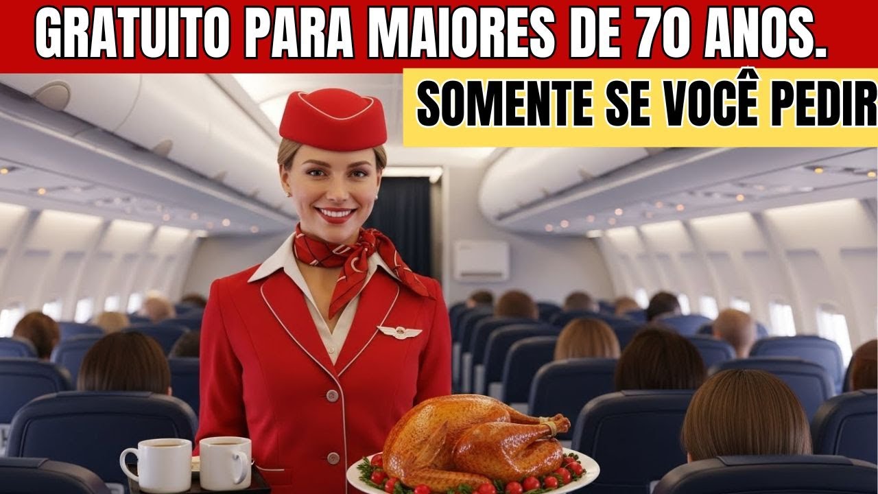 25 itens GRATUITOS que viajantes da terceira idade (70+) devem SEMPRE pedir em um voo
