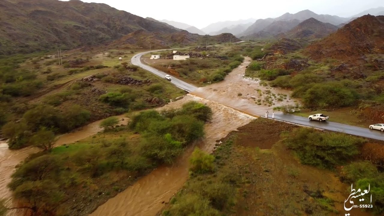 امطار وسيول وادي عبيه شرق بنى عيسى 2023/12/8 الموافق 1445/5/24