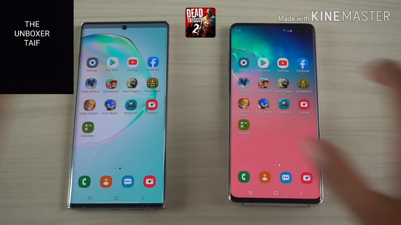 SAMSUNG GALAXY S10 PLUS VS NOTE 10 PLUS SPEED TEST AND AY AY AY SONG TO