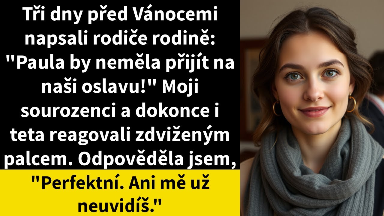 Tři dny před Vánocemi mi přišla skupinová zpráva od rodičů: „Myslíme si, že bude lepší, když se Paula letos neukáže.“ Stála jsem v přeplněném obchodním centru s dárky pro každého z nich v tašce,...