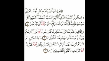 سورة المنافقون 2 القسم الثاني تكرار كيفي من .. وإذا رأيتهم تعجبك أجسامهم .. إلى .. القوم الفاسقين