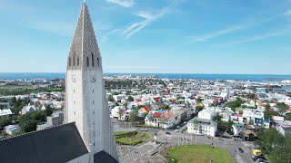 REYKJAVIK BY DRONE: ICELAND'S TALLEST CHURCH ?? 4K