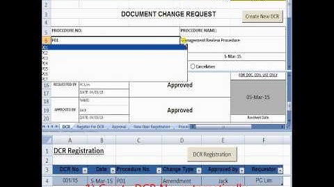 Document Change Request ( DCR ) e-form Part 3