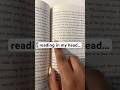 reading in my head vs reading out loud 😭📚 #booktok #bookbites #yabooks #books #booktubetbr