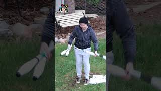 🤹🏻 When Juggling Clubs Turn Into Devil Sticks #33 🤹🏻 Juggling 4 & 5 Clubs in the Rain ⛈