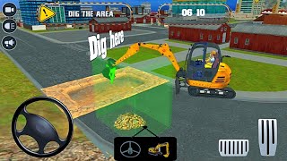 Excavator Heavy Simulator Games - Membangun Kota Jalanan Berlubang - Android Gameplay iOS Gameplay screenshot 4