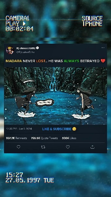 madara never lost.. he was always betrayed 💔 #anime #madarauchiha