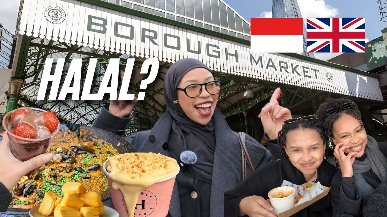 KELUARGA INDONESIA DI LONDON - PERTAMA KALI AJAK COBAIN MAKAN FOOD MARKET TERKENAL DI INGGRIS