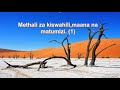 Methali za kiswahilimaana na matumizi 1