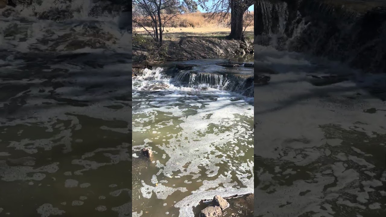 More vigorous flow over hidden falls on east Amarillo creek.