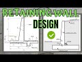 Retaining Wall Design Example - By a Professional Engineer