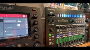 Roland MX-1 mixer as audio interface for MPC Live 2 – yep, it works real good!