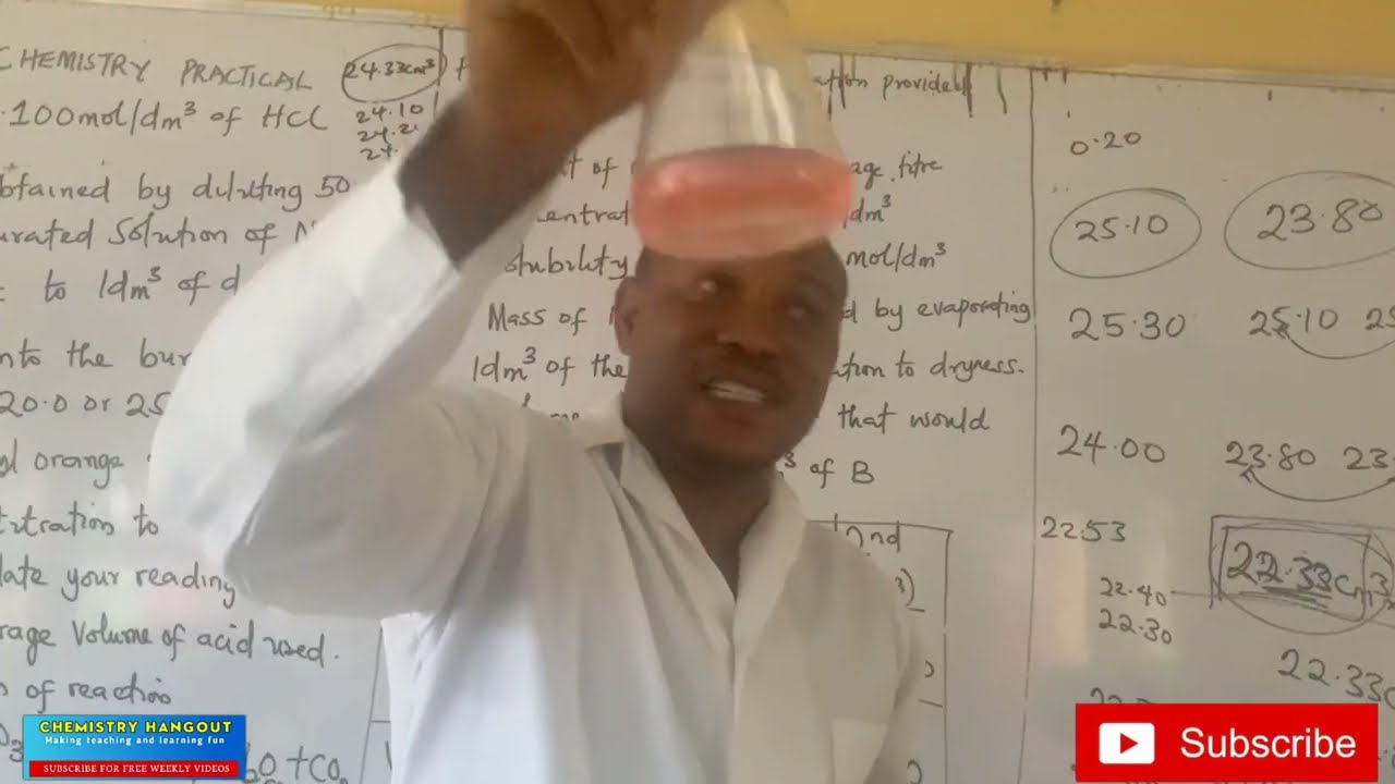 WAEC Chemistry Practical 2025: Titration Explained with Calculations
