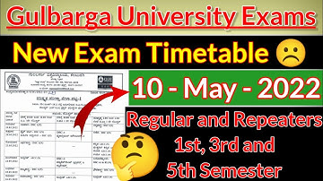 Exam Time table for BA Bcom BSC BCA BBA BSW UG Degree Courses Regular Repeaters 10 May 2022 klu erp