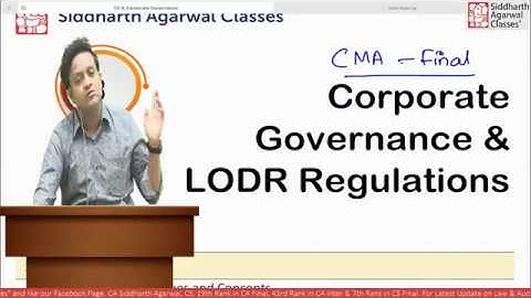 Corporate Governance | CMA Final | Siddharth Agarwal