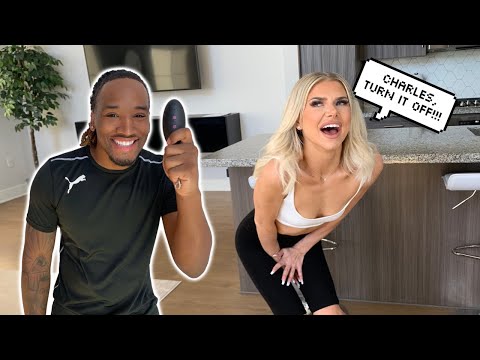 VIBRATING PRANK ON GIRLFRIEND... (cute reaction)