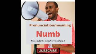 how to pronounce numb#ielts#pronounciation