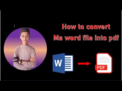 How to convert Ms word file into pdf advance tech 0.5 - YouTube