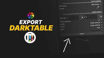 How to export in Darktable