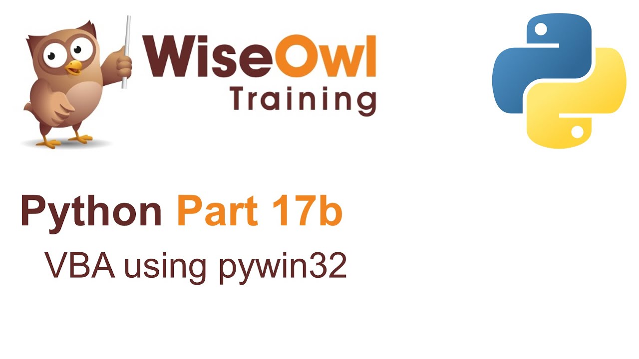 Python Part 17B - Vba Using Pywin32
