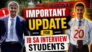 IMP UPDATE FOR IB SA INTERVIEW