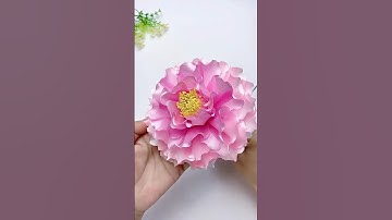 DIY satin ribbon peony flowers#handmade #handmadegifts #flowers #gift #ribbon #peony #handmadecraft