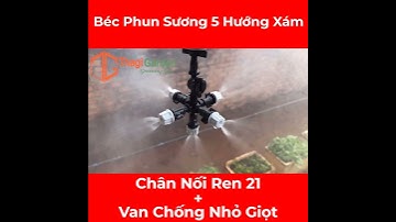Béc Tưới Phun Sương 5 Hướng Xám ren 21mm