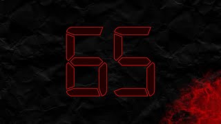 Countdown from 65 to 0 in RED