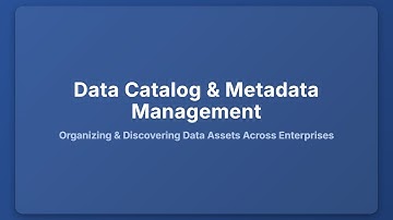 Data Catalog & Metadata Management: A Beginner