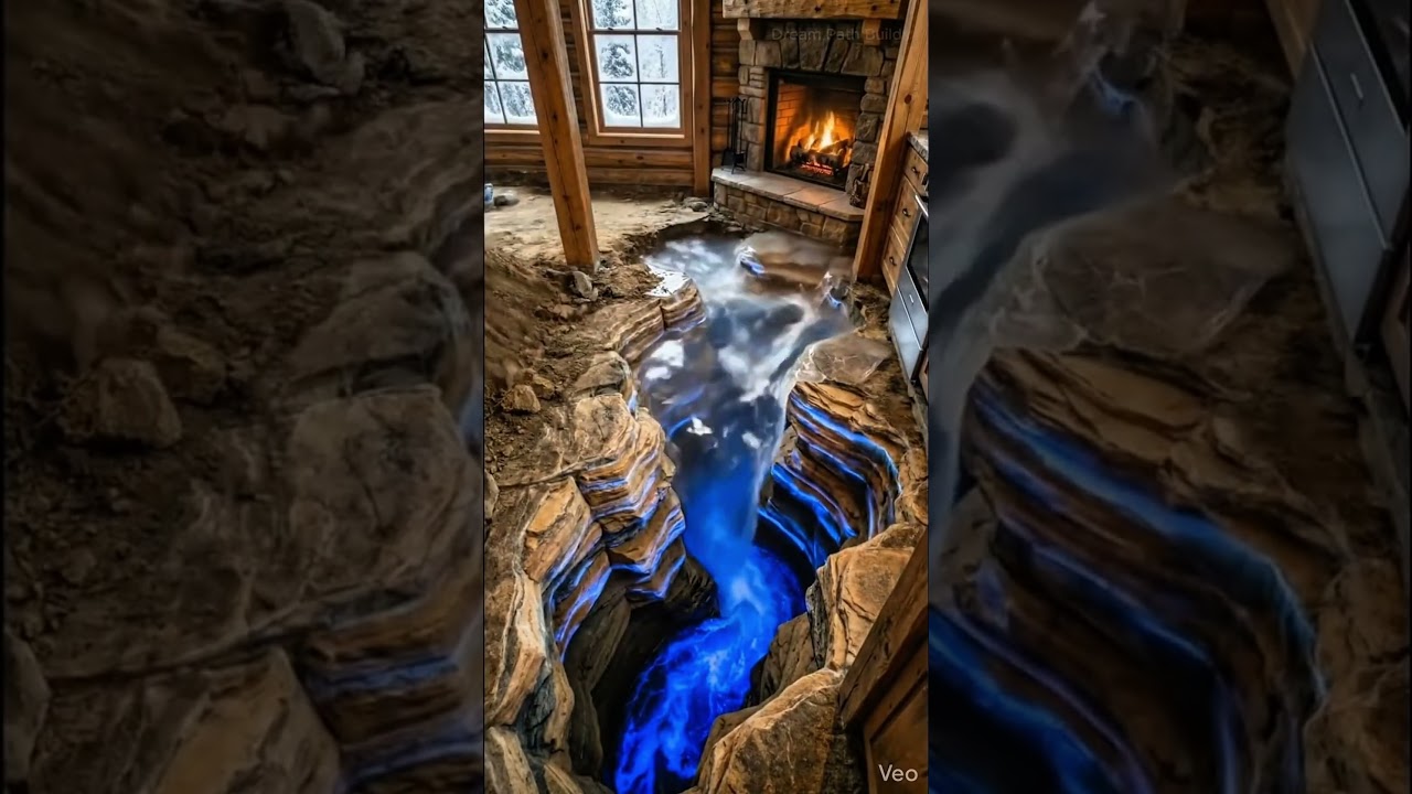 Incredible 3D Epoxy Floor Transformation: From Dirt To Canyon. 