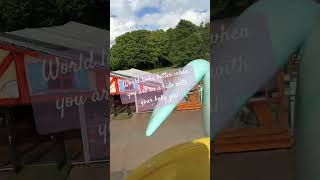 Sitting on a flying elephant #fun #ride #parenting