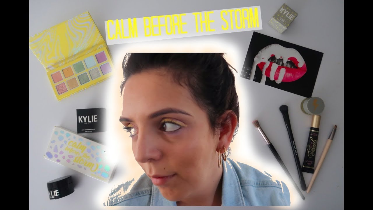 KYLIE JENNER CALM BEFORE THE STORM PALETTE EYESHADOW LOOK !