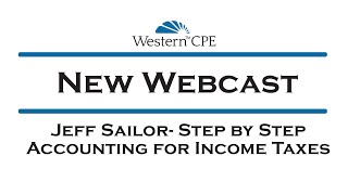 Accounting For Income Taxes Jeff Sailor Preview