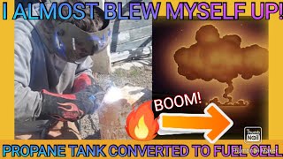 I ALMOST BLEW MYSELF UP! Building a fuel cell out of a propane tank diy homemade race truck ep.10 by Aspie's garage worthshop 1,060 views 1 year ago 14 minutes, 32 seconds